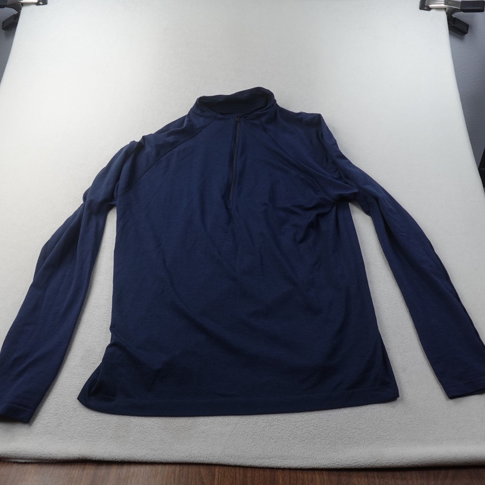 Lululemon Metal Vent Tech 1/2 Zip Shirt Mens XXL Blue Long Sleeve Running